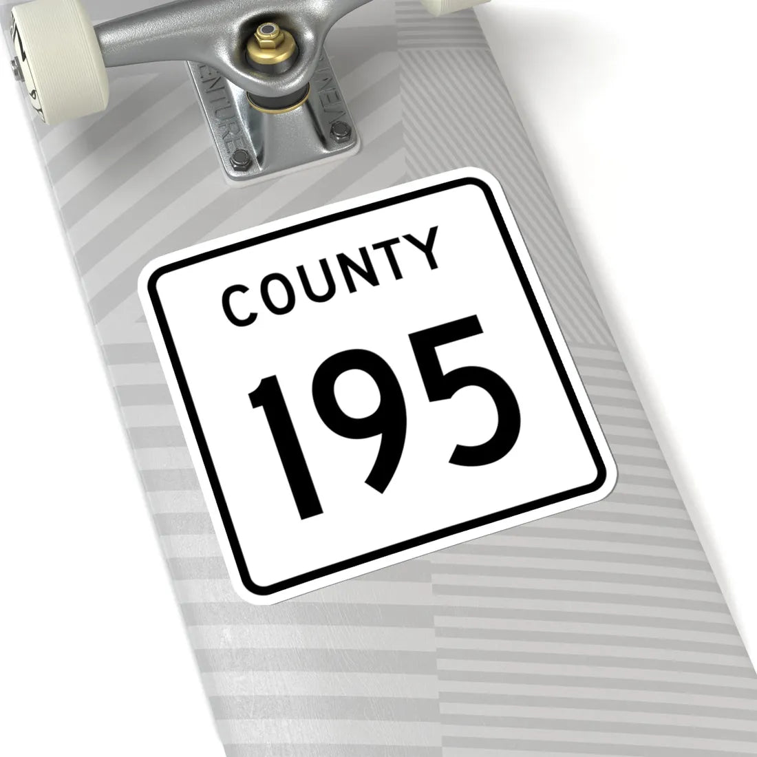 County 195 square (Minnesota) (Road Sign) STICKER Vinyl Kiss-Cut Decal - The Sticker Space