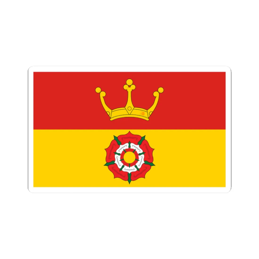 County Flag of Hampshire (England) STICKER Vinyl Kiss-Cut Decal 2 Inch White - The Sticker Space