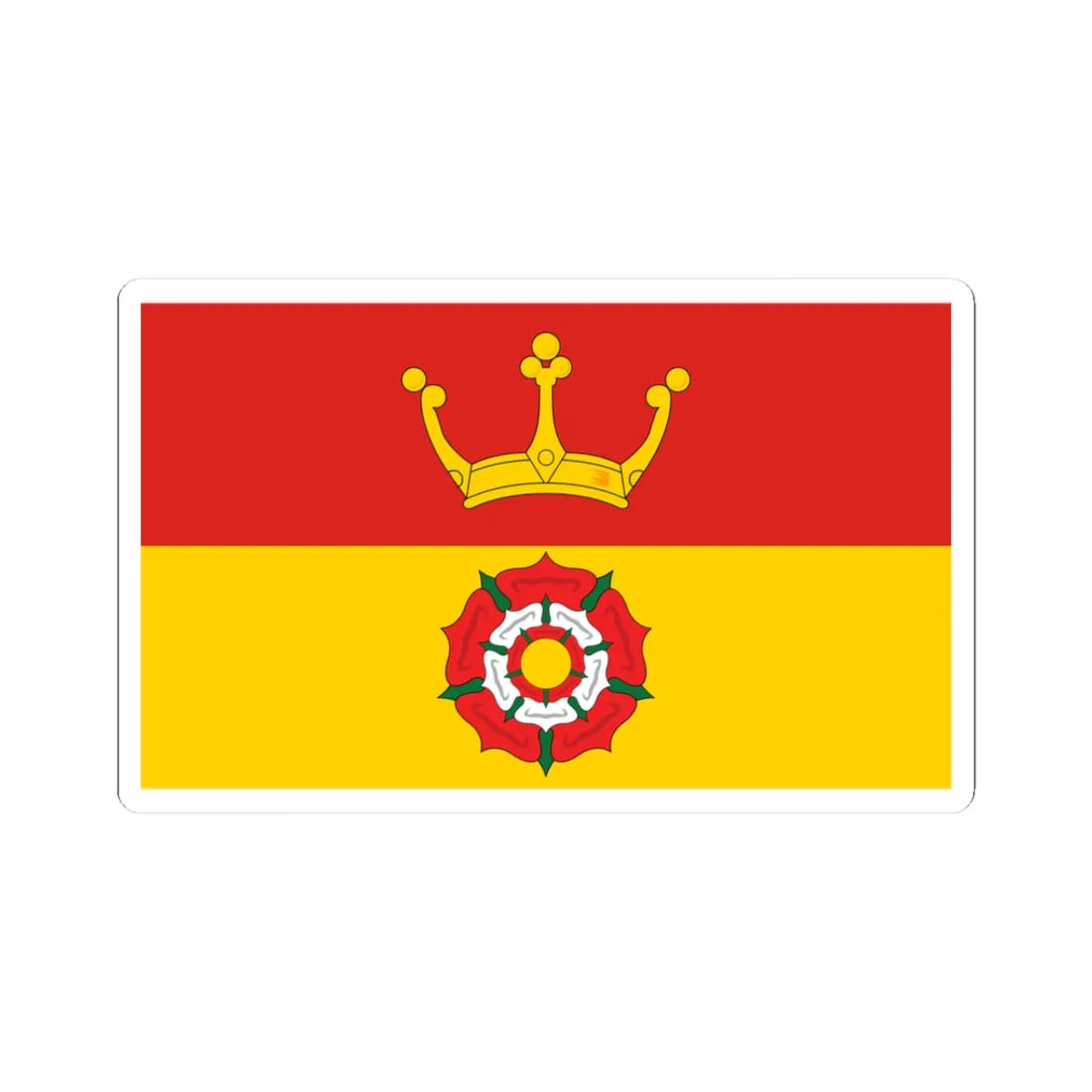 County Flag of Hampshire (England) STICKER Vinyl Kiss-Cut Decal 3 Inch White - The Sticker Space