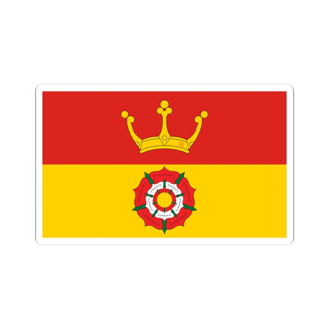 County Flag of Hampshire (England) STICKER Vinyl Kiss-Cut Decal 4 Inch White - The Sticker Space