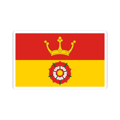 County Flag of Hampshire (England) STICKER Vinyl Kiss-Cut Decal 4 Inch White - The Sticker Space