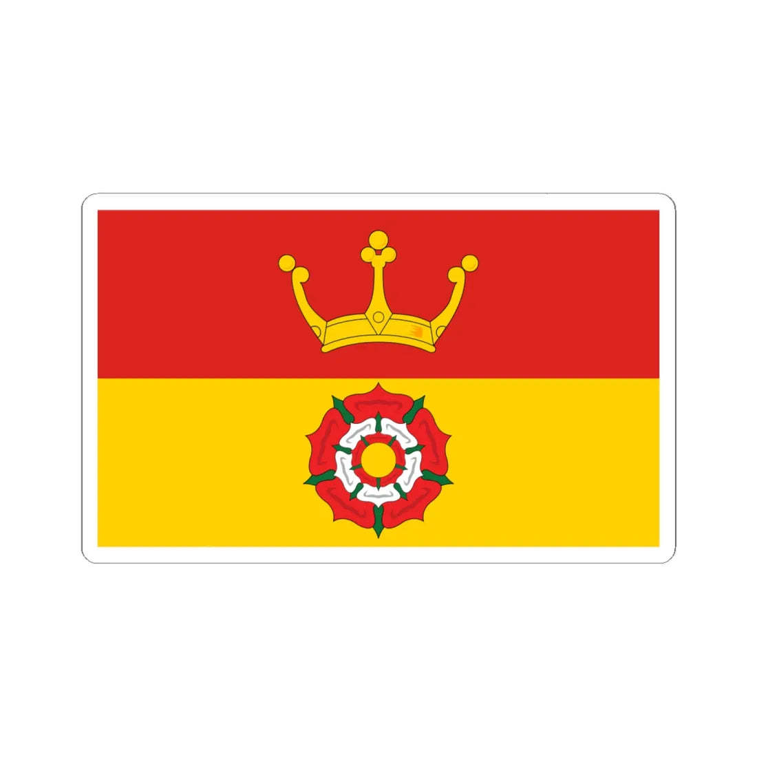 County Flag of Hampshire (England) STICKER Vinyl Kiss-Cut Decal 6 Inch White - The Sticker Space