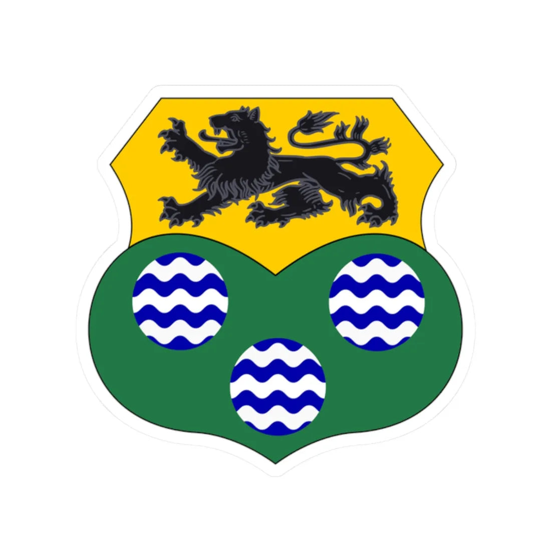 County Leitrim arms (Ireland) (Coat of Arms) STICKER Vinyl Kiss-Cut Decal 2 Inch White - The Sticker Space