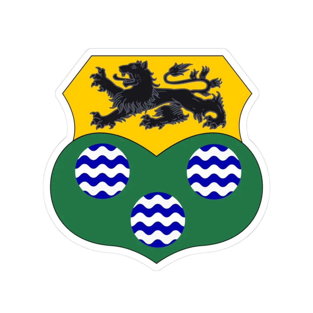 County Leitrim arms (Ireland) (Coat of Arms) STICKER Vinyl Kiss-Cut Decal 3 Inch White - The Sticker Space