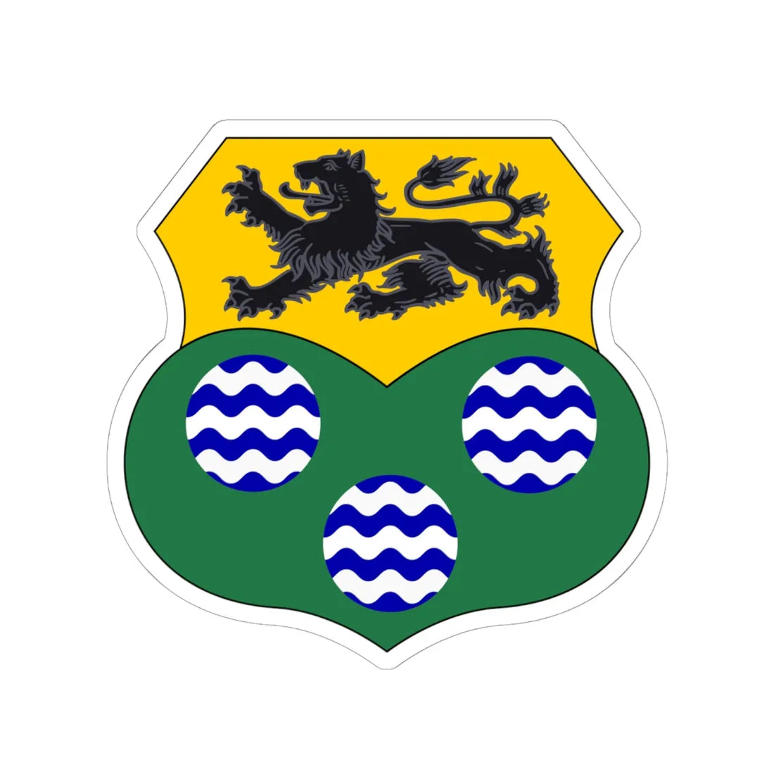 County Leitrim arms (Ireland) (Coat of Arms) STICKER Vinyl Kiss-Cut Decal 6 Inch White - The Sticker Space