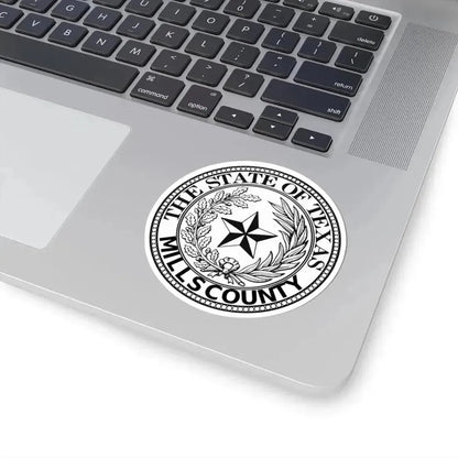 County Seal of Mills County State of Texas (United States) STICKER Vinyl Kiss-Cut Decal - The Sticker Space