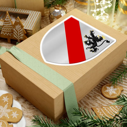 Courcelles wapen (Belgium) (Coat of Arms) STICKER Vinyl Kiss-Cut Decal - The Sticker Space