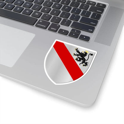 Courcelles wapen (Belgium) (Coat of Arms) STICKER Vinyl Kiss-Cut Decal - The Sticker Space