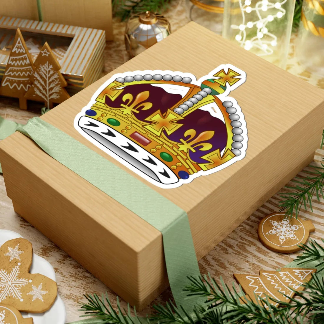 Couronne royale (United Kingdom) (Coat of Arms) STICKER Vinyl Kiss-Cut Decal - The Sticker Space