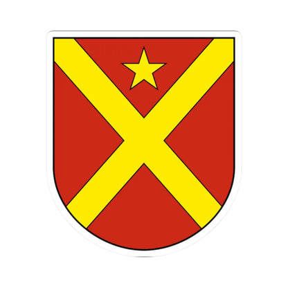 Courroux-blazon (Switzerland) (Coat of Arms) STICKER Vinyl Kiss-Cut Decal 2 Inch White - The Sticker Space