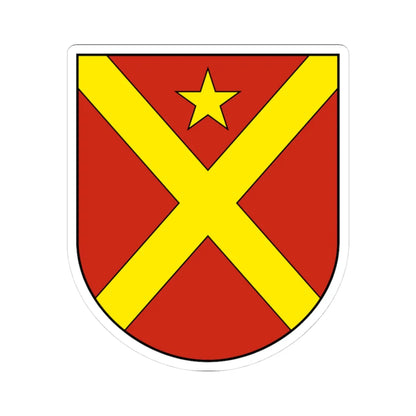 Courroux-blazon (Switzerland) (Coat of Arms) STICKER Vinyl Kiss-Cut Decal 3 Inch White - The Sticker Space