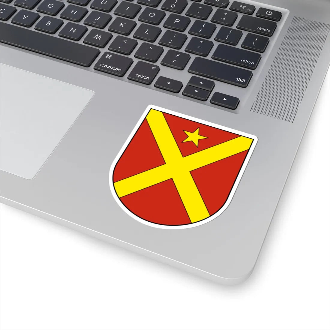 Courroux-blazon (Switzerland) (Coat of Arms) STICKER Vinyl Kiss-Cut Decal - The Sticker Space