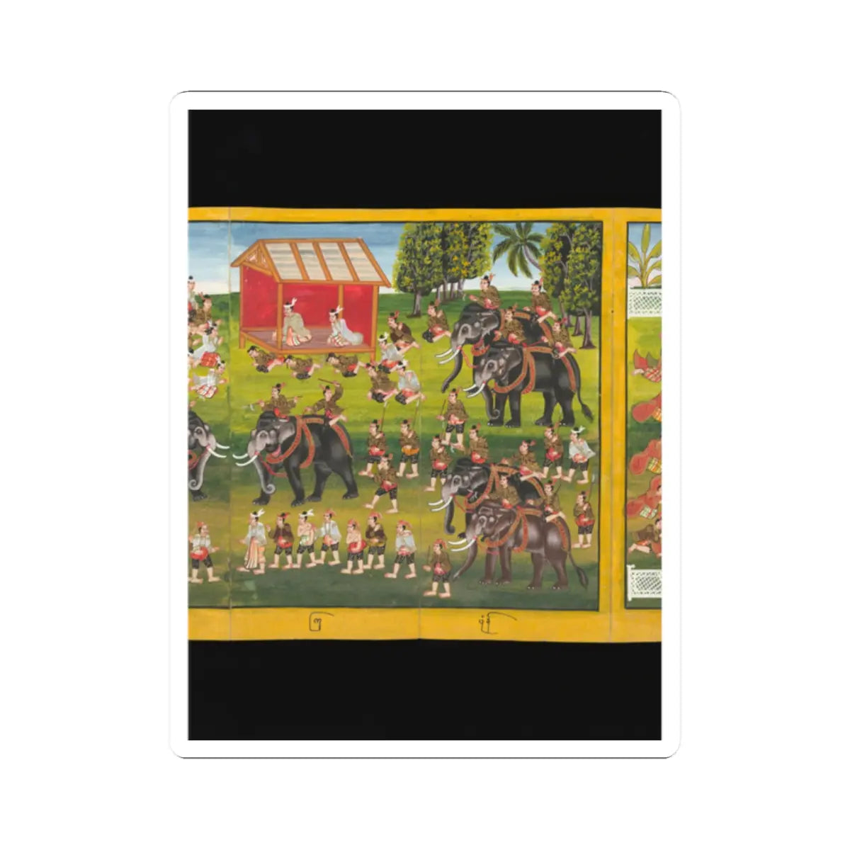 Court of King Mindon or - Royal processions, ceremonies and entertainments - 1870s–1880s v11 - STICKER Vinyl Kiss-Cut Decal