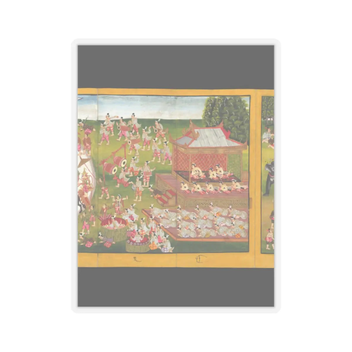 Court of King Mindon or - Royal processions, ceremonies and entertainments - 1870s–1880s v29 - STICKER Vinyl Kiss-Cut Decal