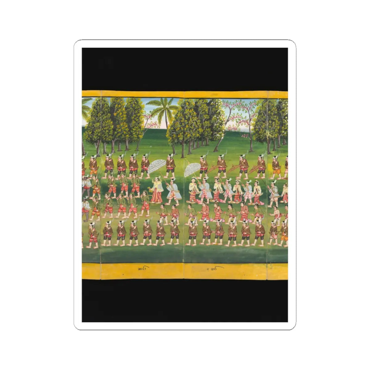 Court of King Mindon or - Royal processions, ceremonies and entertainments - 1870s–1880s v3 - STICKER Vinyl Kiss-Cut Decal