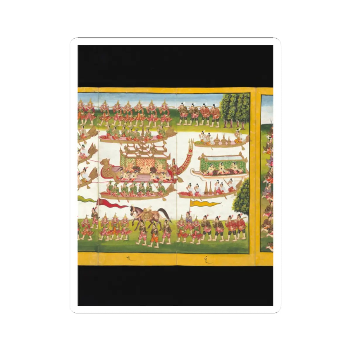 Court of King Mindon or - Royal processions, ceremonies and entertainments - 1870s–1880s v32 - STICKER Vinyl Kiss-Cut Decal