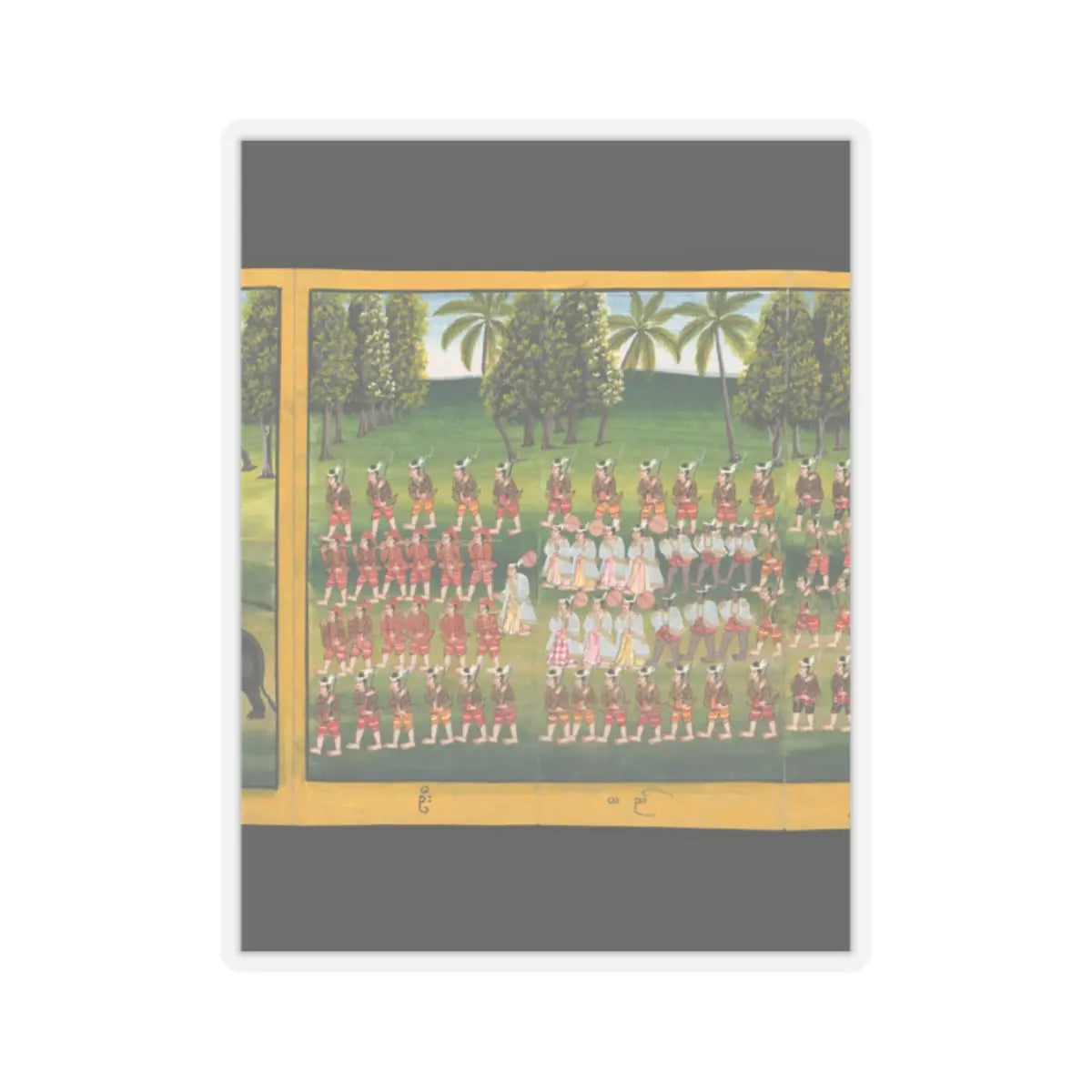 Court of King Mindon or - Royal processions, ceremonies and entertainments - 1870s–1880s v4 - STICKER Vinyl Kiss-Cut Decal