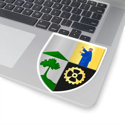 Court-Saint-Étienne wapen (Belgium) (Coat of Arms) STICKER Vinyl Kiss-Cut Decal - The Sticker Space