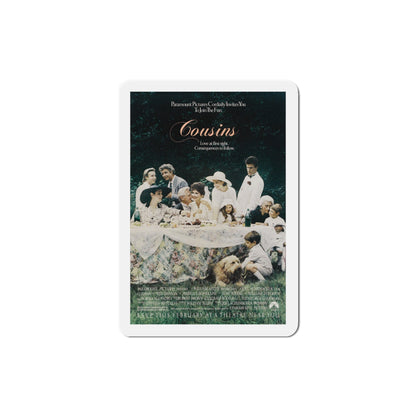 Cousins 1989 Movie Poster Die-Cut Magnet-3" x 3"-The Sticker Space