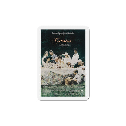 Cousins 1989 Movie Poster Die-Cut Magnet-6 × 6"-The Sticker Space