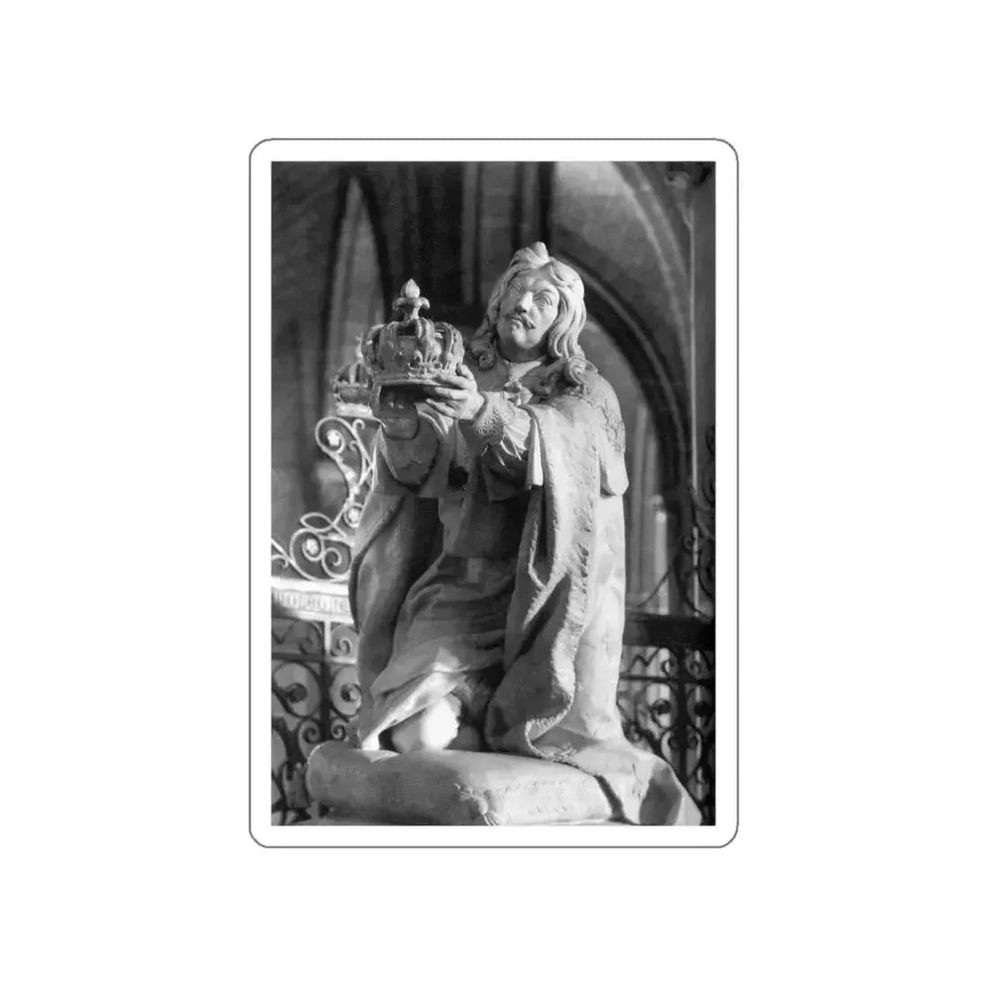 COUSTOU, Nicolas - Louis XIII Kneeling (Artwork) STICKER Vinyl Die-Cut Decal - The Sticker Space