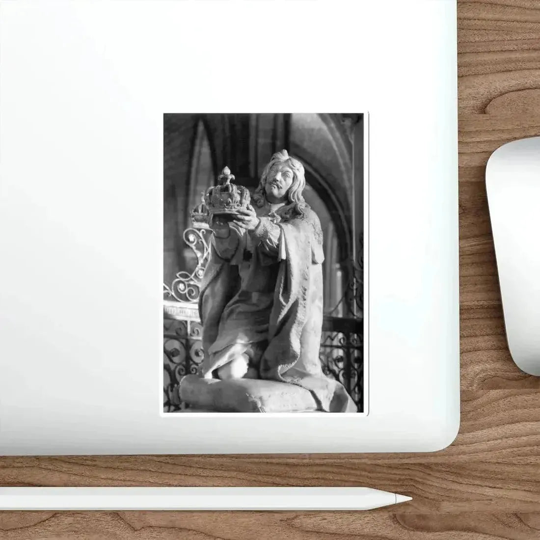 COUSTOU, Nicolas - Louis XIII Kneeling (Artwork) STICKER Vinyl Die-Cut Decal - The Sticker Space