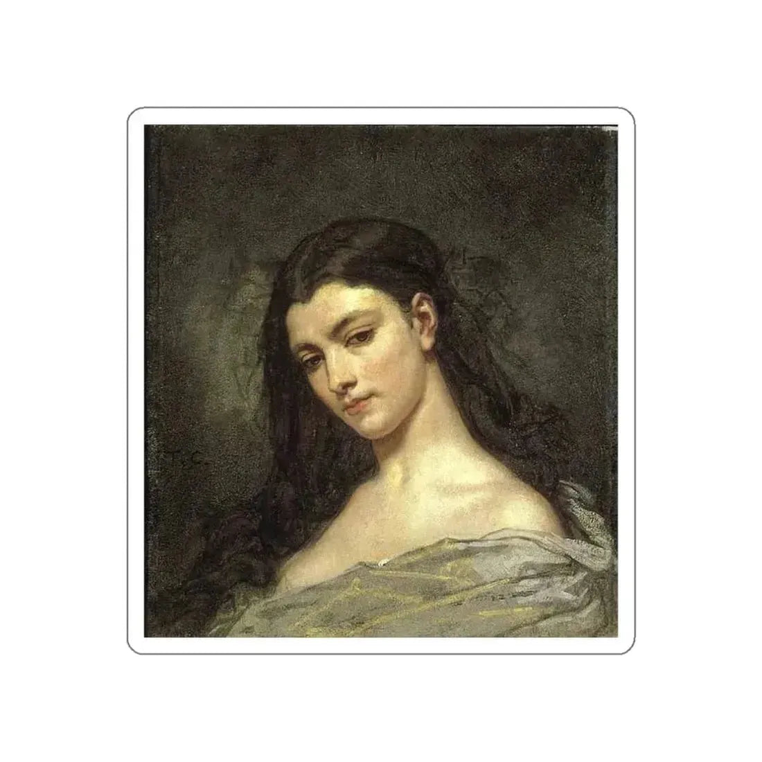 COUTURE, Thomas - Couture Female Head (Artwork) STICKER Vinyl Die-Cut Decal White Die-Cut 3 Inch - The Sticker Space