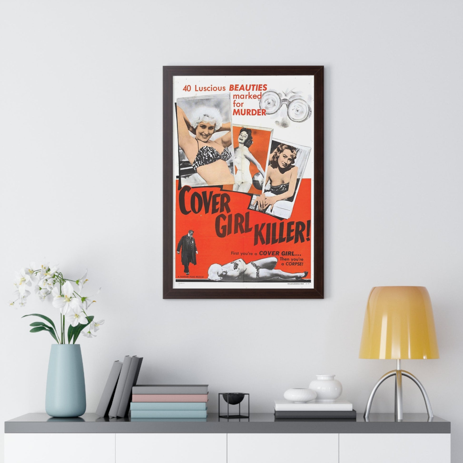 COVER GIRL KILLER 1959 - Framed Movie Poster-The Sticker Space