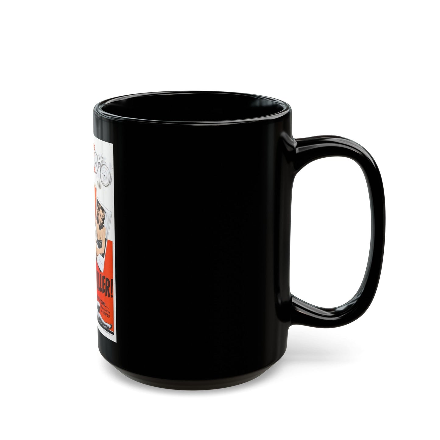 COVER GIRL KILLER 1959 Movie Poster - Black Coffee Mug-The Sticker Space