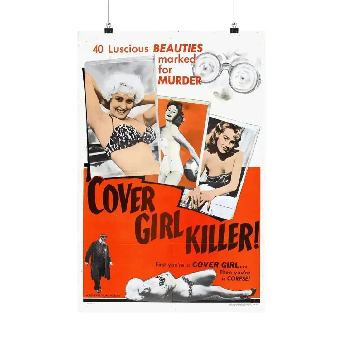 COVER GIRL KILLER 1959 - Paper Movie Poster 16″ x 24″ Matte - The Sticker Space