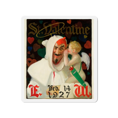 Cover illustration - St. Valentine's Day, 1927 (Magazine Illustration) Refrigerator Magnet-2" x 2"-The Sticker Space