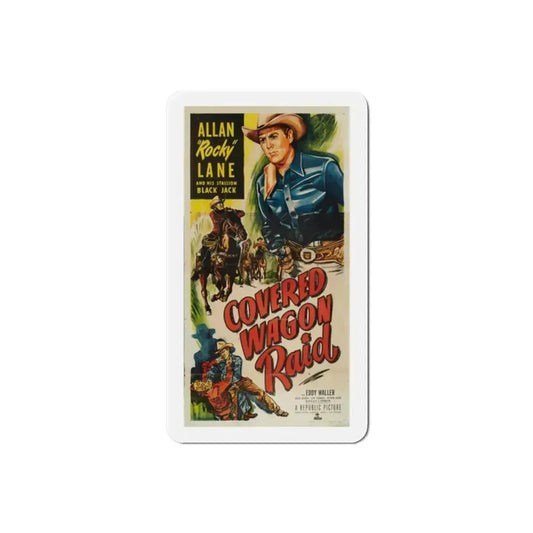Covered Wagon Raid 1950 Movie Poster Refrigerator Magnet 2 Inch - The Sticker Space