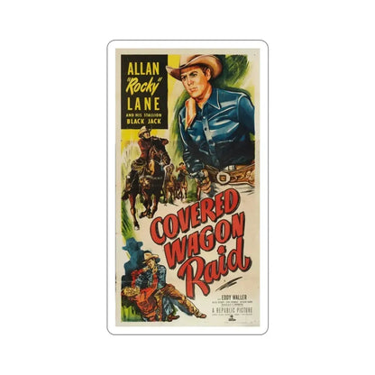 Covered Wagon Raid 1950 Movie Poster STICKER Vinyl Die-Cut Decal - The Sticker Space