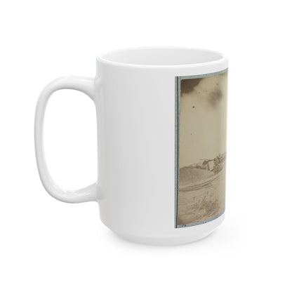 Cowan's Independent Battery, 1st N.Y., Inside One Of The Rebel Forts In Front Of Petersburg, 24th June 1864 (U.S. Civil War) White Coffee Mug