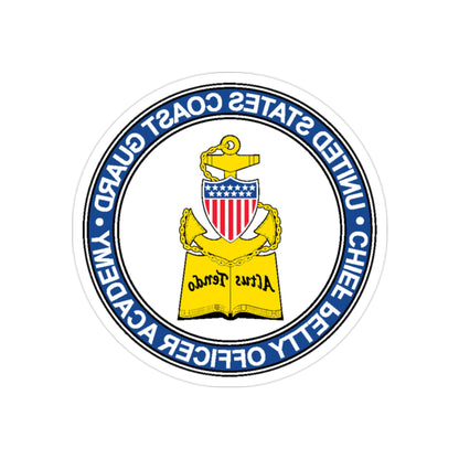 CPO Academy (U.S. Coast Guard) REVERSE PRINT Transparent STICKER-2 Inch-The Sticker Space