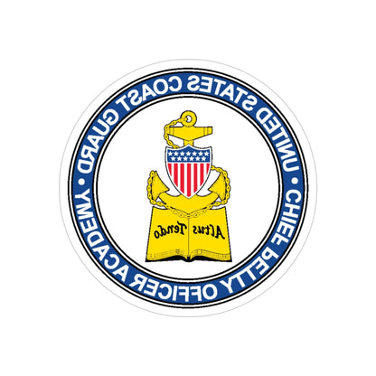 CPO Academy (U.S. Coast Guard) REVERSE PRINT Transparent STICKER-4 Inch-The Sticker Space