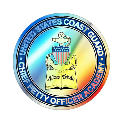 CPO Academy (U.S. Coast Guard) Holographic STICKER Die-Cut Vinyl Decal 2 Inch Holographic - The Sticker Space