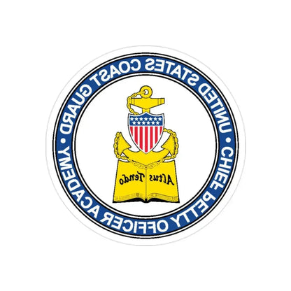 CPO Academy (U.S. Coast Guard) REVERSE PRINT Transparent Die-Cut STICKER - The Sticker Space