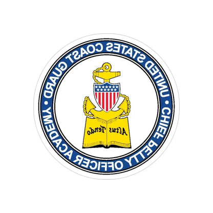 CPO Academy (U.S. Coast Guard) REVERSE PRINT Transparent Die-Cut STICKER - The Sticker Space