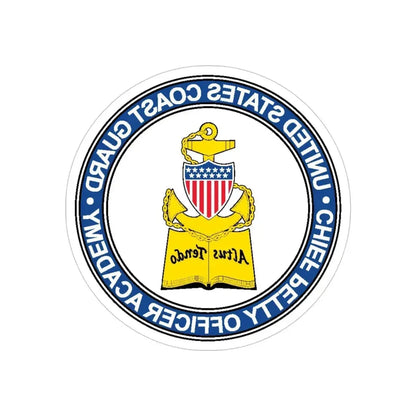 CPO Academy (U.S. Coast Guard) REVERSE PRINT Transparent Die-Cut STICKER - The Sticker Space