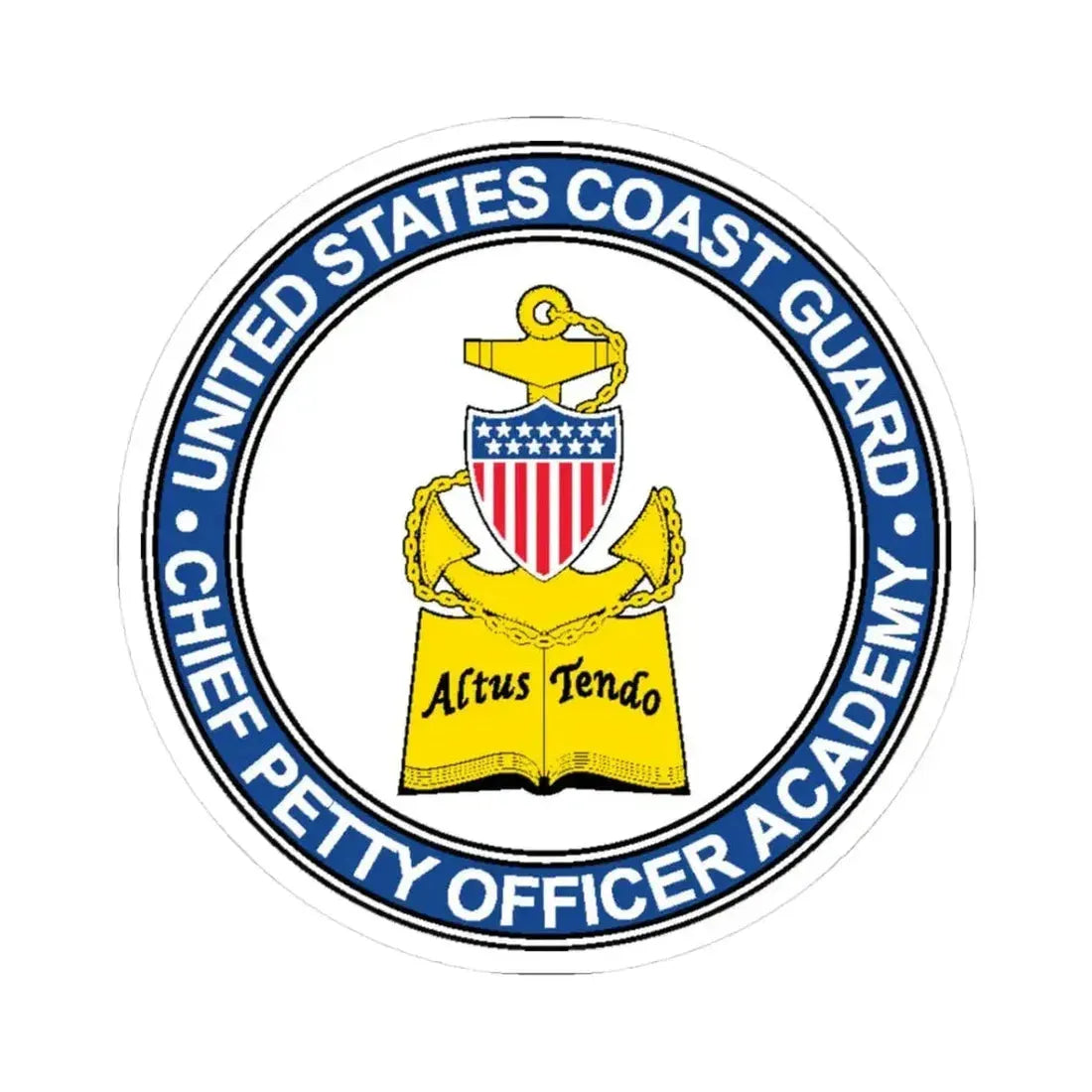 CPO Academy (U.S. Coast Guard) STICKER Vinyl Kiss-Cut Decal 3 Inch White - The Sticker Space