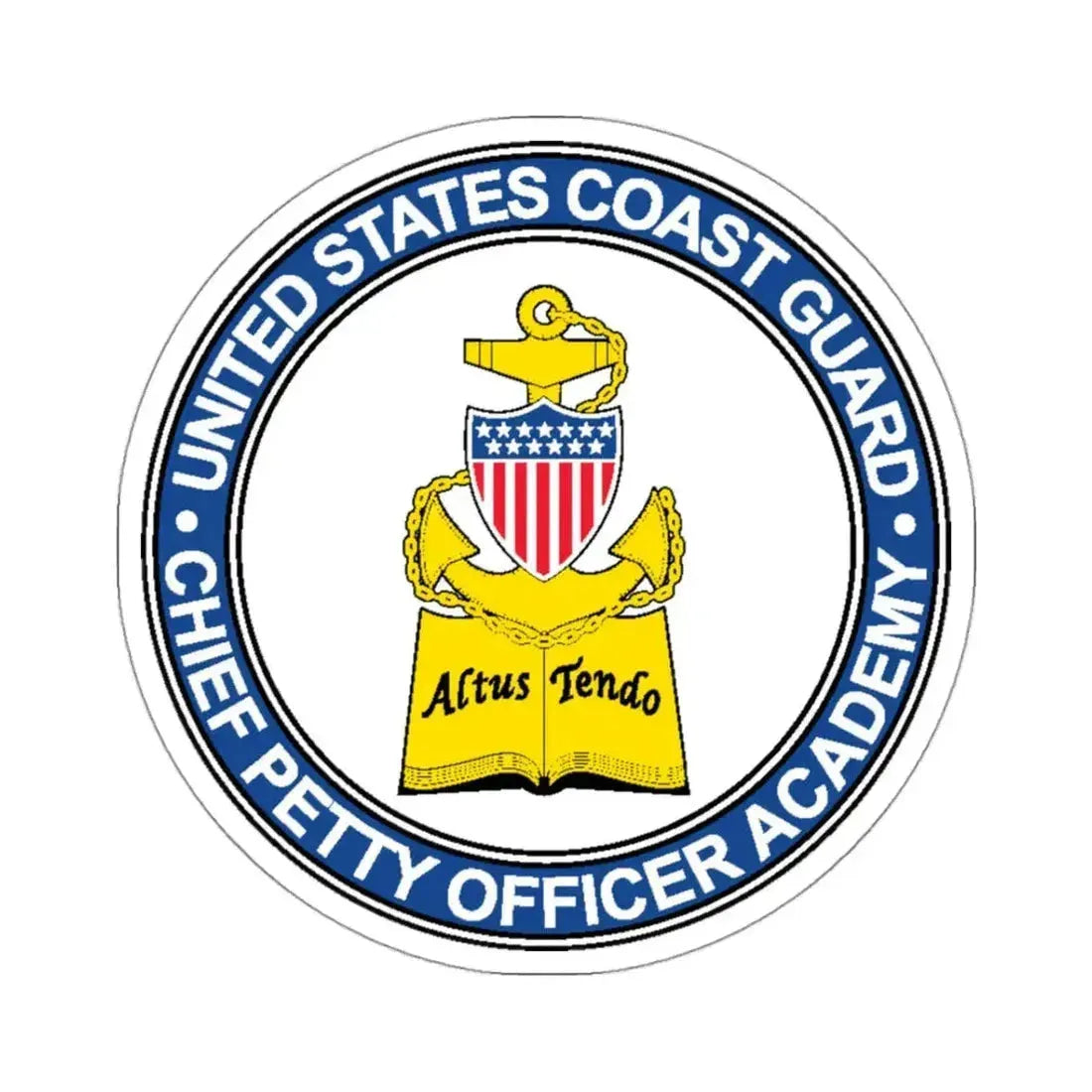 CPO Academy (U.S. Coast Guard) STICKER Vinyl Kiss-Cut Decal 3 Inch White - The Sticker Space