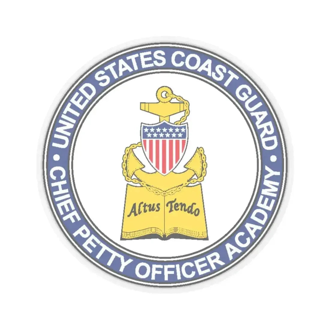 CPO Academy (U.S. Coast Guard) STICKER Vinyl Kiss-Cut Decal 4 Inch Transparent - The Sticker Space