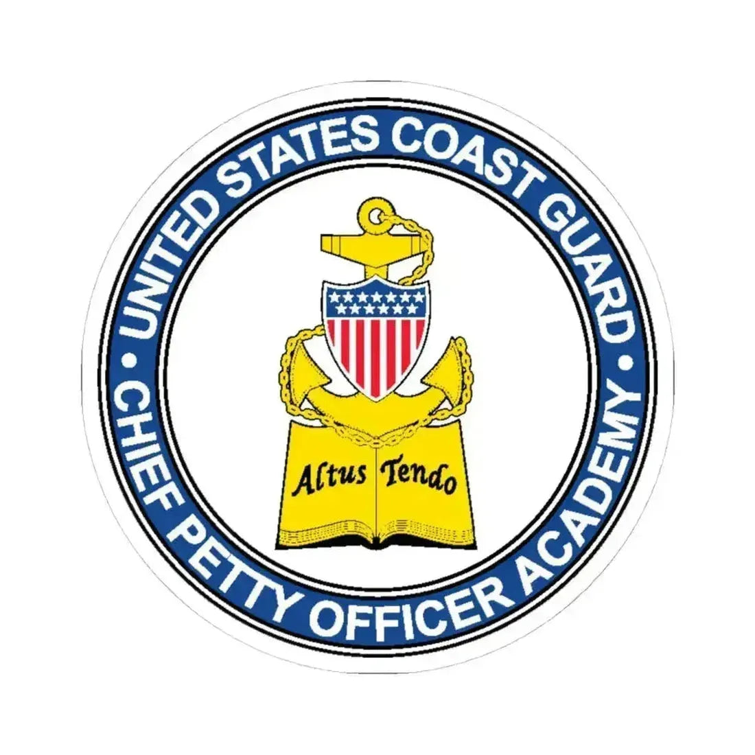 CPO Academy (U.S. Coast Guard) STICKER Vinyl Kiss-Cut Decal 4 Inch White - The Sticker Space