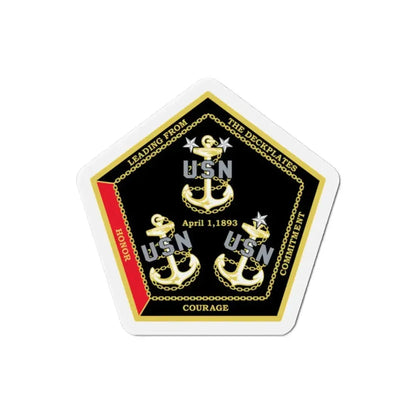 CPO Coin Octagon with 3 chiefs anchors (U.S. Navy) Refrigerator Magnet - The Sticker Space