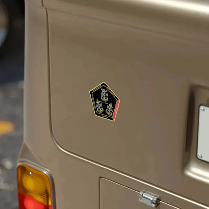 CPO Coin Octagon with 3 chiefs anchors (U.S. Navy) REVERSE PRINT Transparent Die-Cut STICKER - The Sticker Space