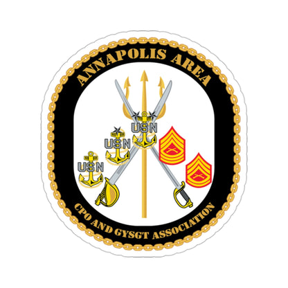 CPO & GySgt Assoc Annapolis Area (U.S. Navy) STICKER Vinyl Die-Cut Decal-2 Inch-The Sticker Space