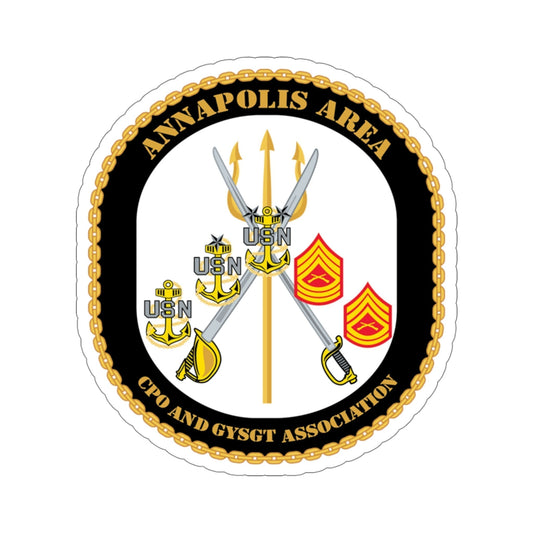 CPO & GySgt Assoc Annapolis Area (U.S. Navy) STICKER Vinyl Die-Cut Decal-6 Inch-The Sticker Space