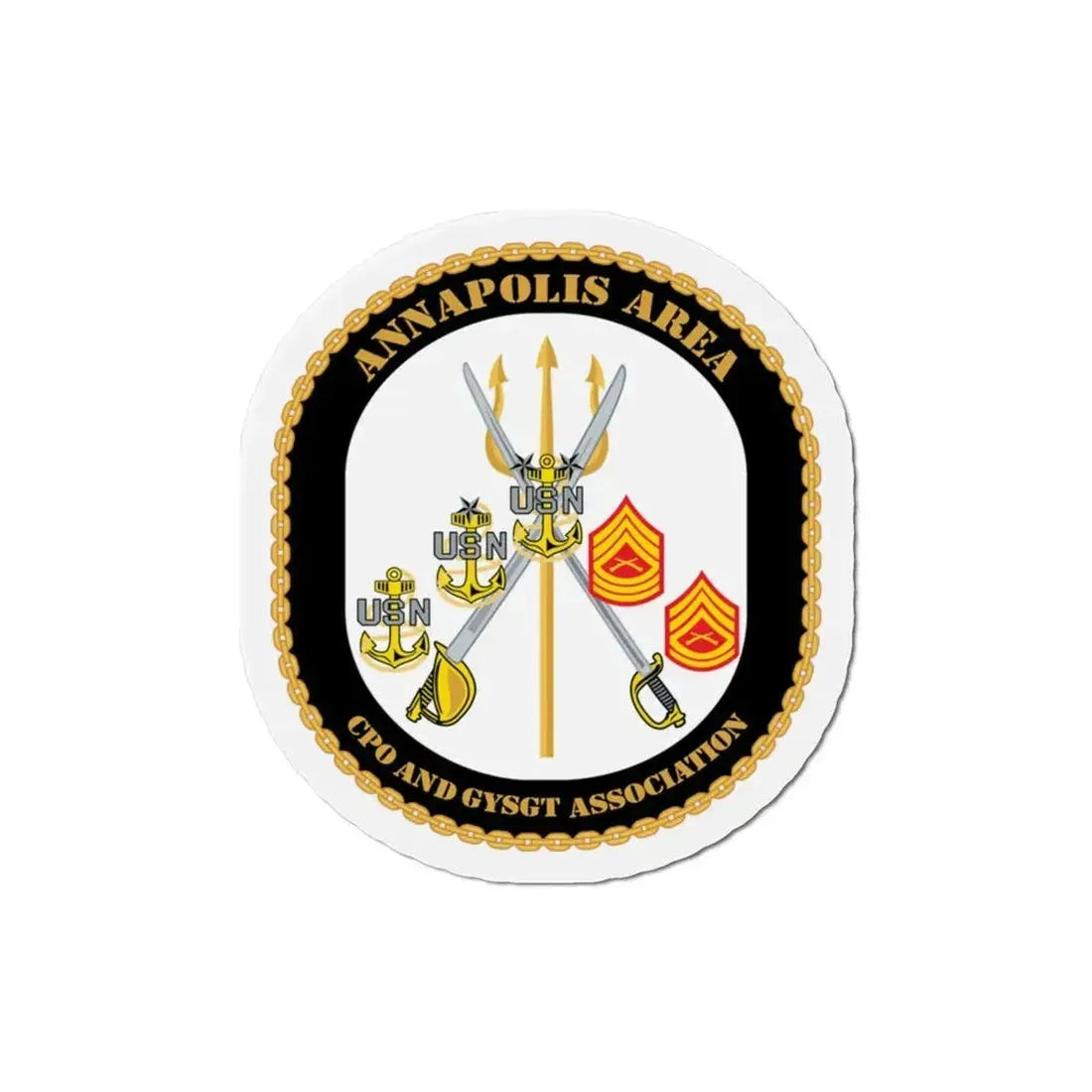 CPO & GySgt Assoc Annapolis Area (U.S. Navy) Refrigerator Magnet - The Sticker Space