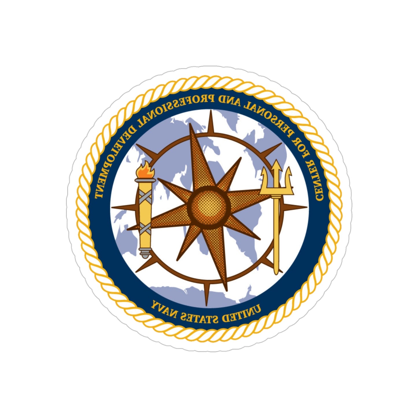 CPPD Center for Personal & Prof Development jpg (U.S. Navy) REVERSE PRINT Transparent STICKER-4" × 4"-The Sticker Space